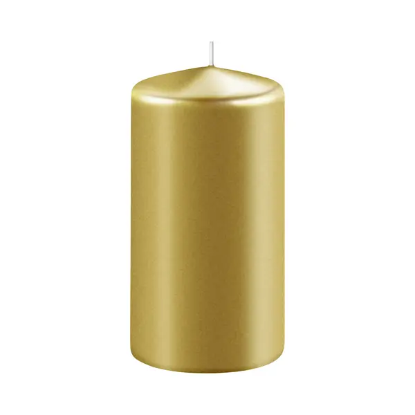 Enlightening Candles Cilinderkaars/stompkaars - Goud - D6 X H10 Cm - 36 Branduren - Dikke Kaarsen - Voor Kandelaar Of Plateau thumbnail