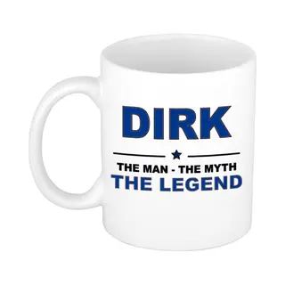 Bellatio Decorations Naam Cadeau Mok - Dirk - Man Myth Legend - Koffiemok - 300 Ml - Collega - Vaderdag