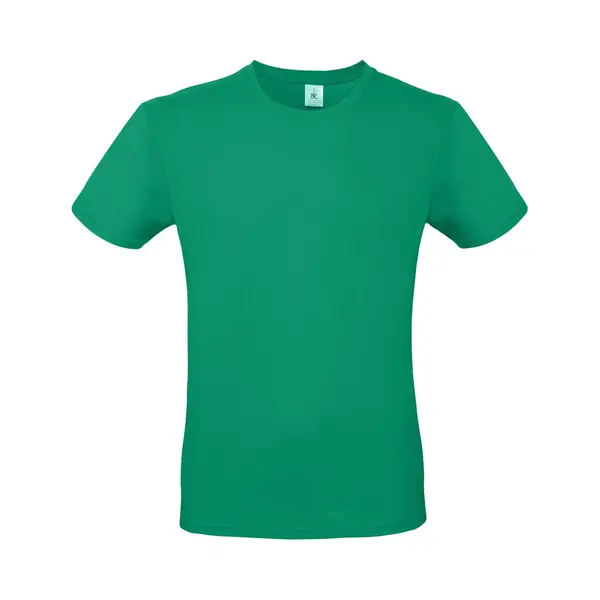 B&C Groen Basic T-shirt Met Ronde Hals Voor Heren - Katoen - 145 Grams - Groene Shirts / Kleding S thumbnail