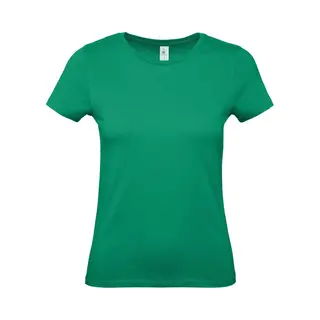 B&C Groen Basic Dames T-shirt - Met Ronde Hals - Katoen - 145 Grams - Shirts / Dameskleding - Korte Mouwen L