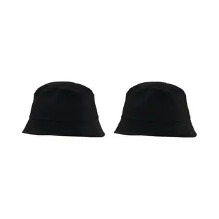 Vissershoedje/zonnehoedje - 2x Stuks - Zwart - Bucket Hat - One Size - Voor Volwassenen