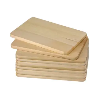 10x Houten Ontbijtplankjes/snijplankjes - Set - 21, 5 X 13, 5 Cm - Serveerplankje - Hout