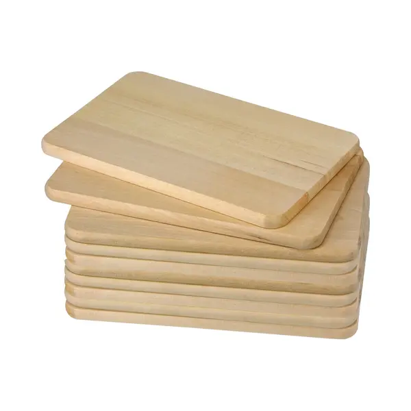 10x Houten Ontbijtplankjes/snijplankjes - Set - 21, 5 X 13, 5 Cm - Serveerplankje - Hout thumbnail