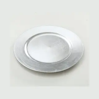 Kaarsenbord - Zilver - Rond - D33 Cm - Kunststof - Onderbord / Plateau Voor Kaarsen