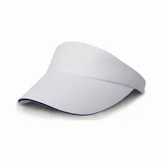Result Zonneklep Petje Wit/navy Blauw Voor Volwassenen - Katoenen Witte/donkerblauwe Zonnekleppen Met Klittenbandsluiting