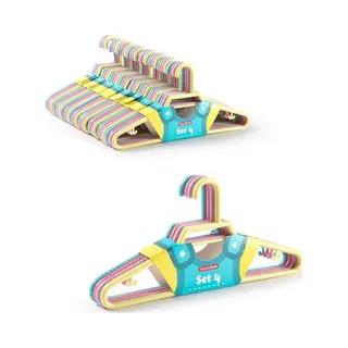 Plasticforte 20x Pastel Gekleurde Kledinghangers 27 Cm Voor Kinderkleding - Kledingkast - Kunststof Klerenhangers - Kledinghangertjes