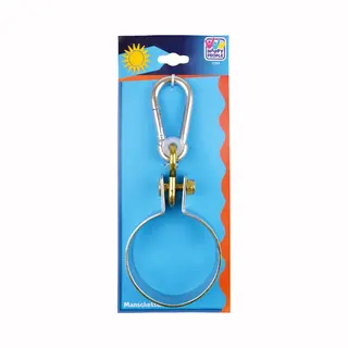 1x Schommelhaken Met Bevestigingsring En Karabijnhaak - Diameter Bevestigingsring 10 Cm - Voor Ophangen En Bevestigen Van Schommels / Voorwerpen -