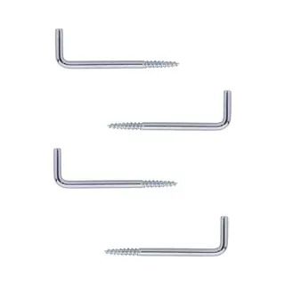 Schroefduim - 4x - Staal - Kruiskop - 6 Cm - Schroefhaak - Houtdraad - Schilderijhaakjes
