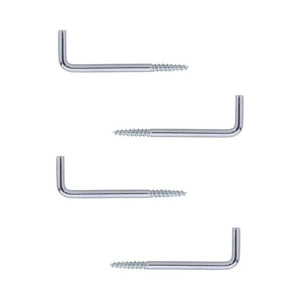Schroefduim - 4x - Staal - Kruiskop - 6 Cm - Schroefhaak - Houtdraad - Schilderijhaakjes thumbnail