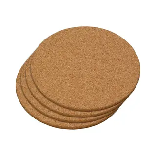 Kesper Ronde Pannen Onderzetters - 4x - Van Kurk - Dia 20 Cm - 1 Cm Dik - Pannen En Hete Ovenschalen