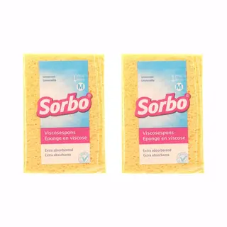 Sorbo Schoonmaak Spons - 6x - 14 Cm - Viscose - Sponzen - Schoonmaakspons - Schoonmaaksponzen