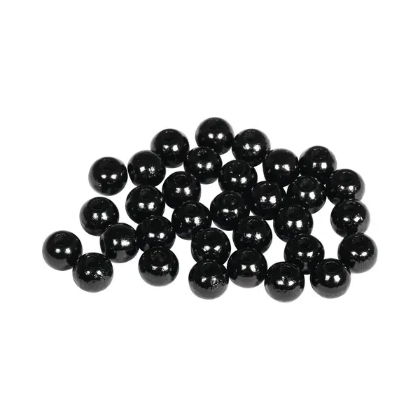 Rayher hobby materialen Zwarte Hobby Kralen Van Hout 6mm - 230x Stuks - Diy Sieraden Maken - Kralen Rijgen Hobby Materiaal thumbnail