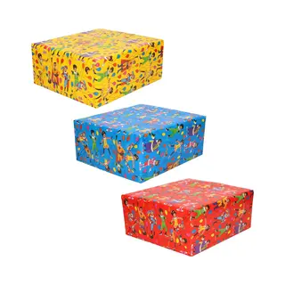 Club Van Sinterklaas Inpakpapier - 3x Rollen - 3 Kleuren - 200 X 70 Cm - Pakjesavond - Cadeaupaier
