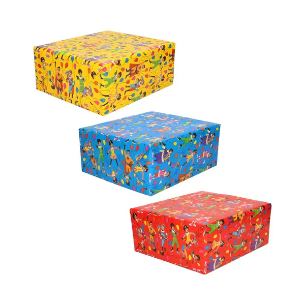 Club Van Sinterklaas Inpakpapier - 3x Rollen - 3 Kleuren - 200 X 70 Cm - Pakjesavond - Cadeaupaier thumbnail