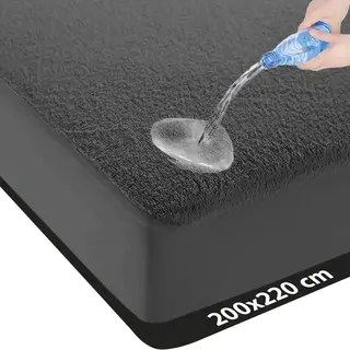 Matrasbeschermer 200x220 - LitaLente - Matrasbeschermers - Waterdichte Matrasbeschermer 200x220 - Hoeslakenbadstof Matrasbeschermhoezen -