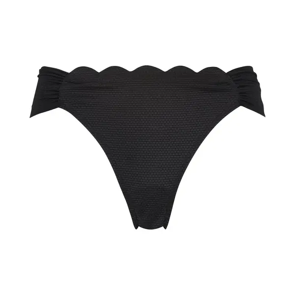 Hunkemöller Rio Bikinibroekje Scallop Zwart thumbnail