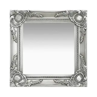 Wall Mirror Baroque Style 40x40 Cm Silver Vidaxl