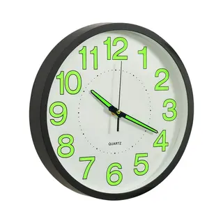 VidaXL Wandklok Lichtgevend 30 Cm Zwart