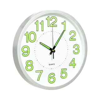 VidaXL Wandklok Lichtgevend 30 Cm Wit