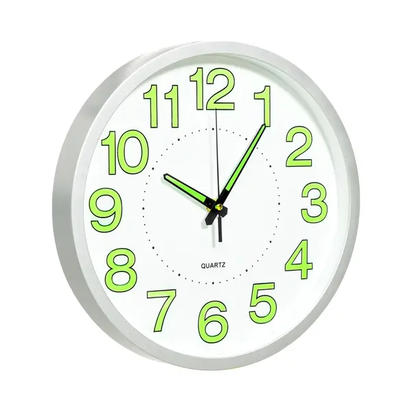 VidaXL Wandklok Lichtgevend 30 Cm Wit thumbnail