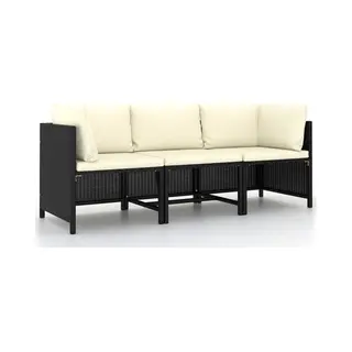 VidaXL 313513 Gartenbank Rattan, Stahl