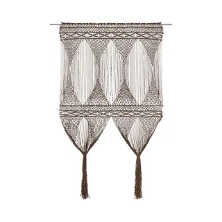 VidaXL Makramee Vorhang Taupe 140x240 Cm Baumwolle