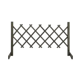 Garden Trellis Fence Grey 120x60 Cm Solid Firwood Vidaxl