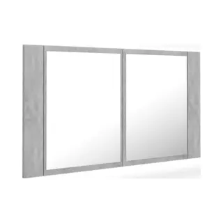 Vidaxl - Led Bathroom Mirror Cabinet Concrete Grey 80x12x45 Cm Acrylic