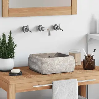 Sink Grey 30x30x13 Cm Marble Vidaxl