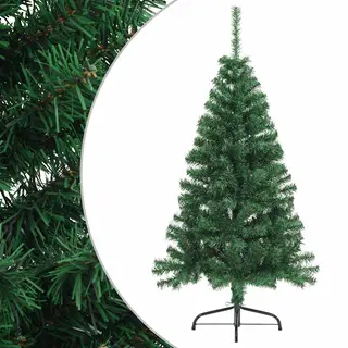 Artificial Half Christmas Tree With Stand Green 120 Cm Pvc Vidaxl