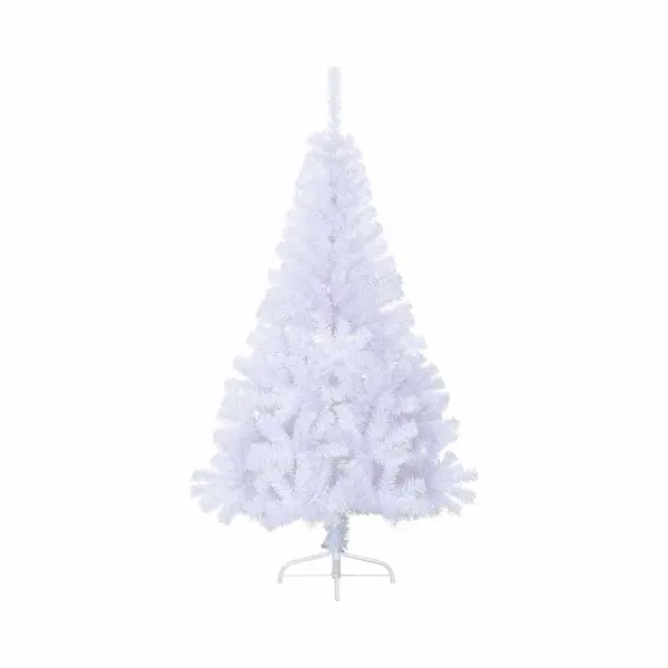 VidaXL Kunstkerstboom Met Standaard Half 120 Cm Pvc Wit thumbnail