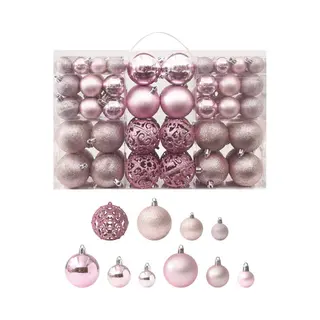 VidaXL 100-tlg. Weihnachtskugel-Set Rosa