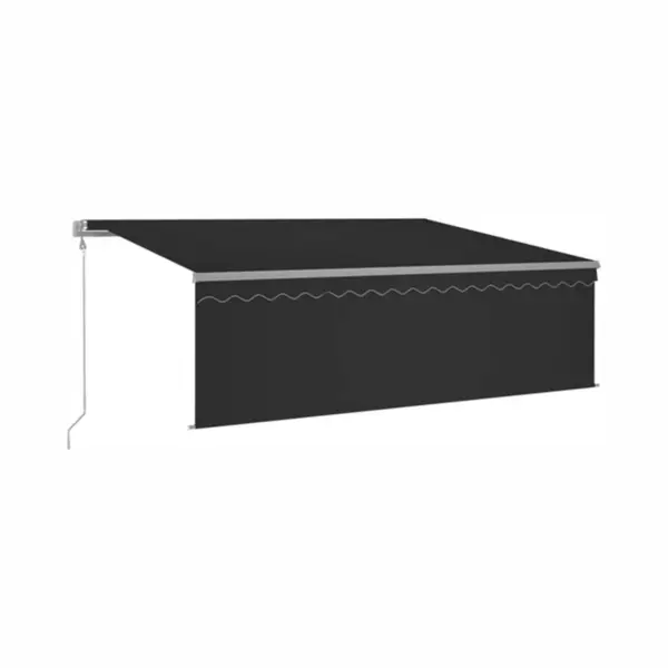 Vidaxl - Markise Automatisch Einziehbar Mit Volant 4, 5x3 M Anthrazit 484472 thumbnail