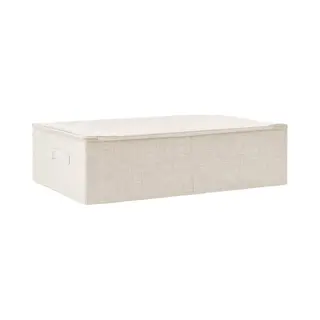 Storage Box Fabric 70x40x18 Cm Cream Vidaxl