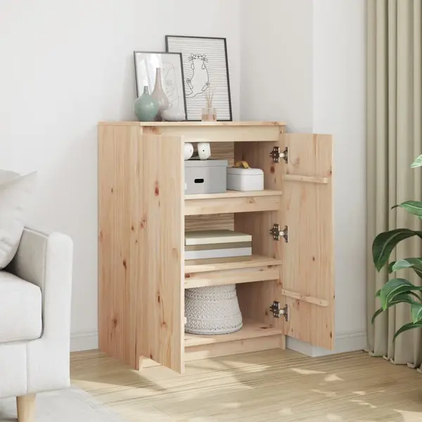 Sideboard 60x36x84 Cm Solid Pinewood Vidaxl thumbnail