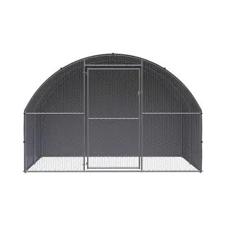 Outdoor Chicken Coop 3x2x2 M Galvanised Steel Vidaxl