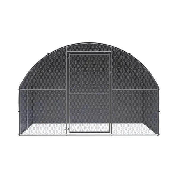 Outdoor Chicken Coop 3x2x2 M Galvanised Steel Vidaxl thumbnail