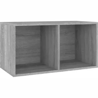 VidaXL Schallplatten-Box Grau Sonoma 71x34x36cm Holzwerkstoff