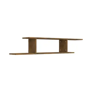 VidaXL Tv-Wandregal Räuchereiche 125x18x23 Cm Holzwerkstoff