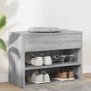 VidaXL Schuhbank Grau Sonoma 60x30x45 Cm Holzwerkstoff