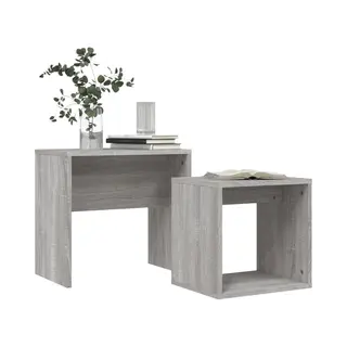 Satztische 2 Stk. Grau Sonoma Holzwerkstoff Vidaxl