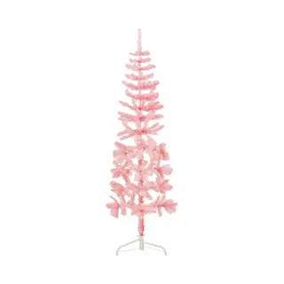 VidaXL - Kunstkerstboom - Half - Met - Standaard - Smal - 180 - Cm - Roze