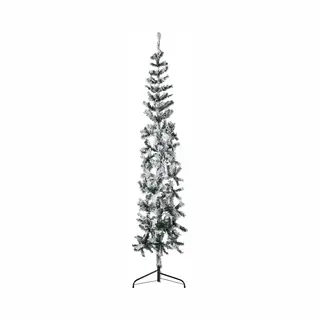 Künstlicher Halb-weihnachtsbaum Mit Schnee Schlank 210 Cm Vidaxl