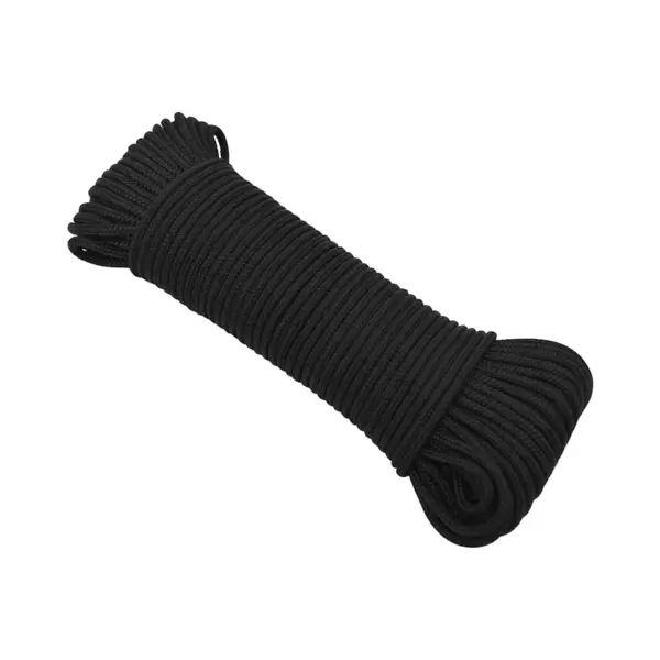 VidaXL Bootsseil Schwarz 5 Mm 25 M Polypropylen thumbnail