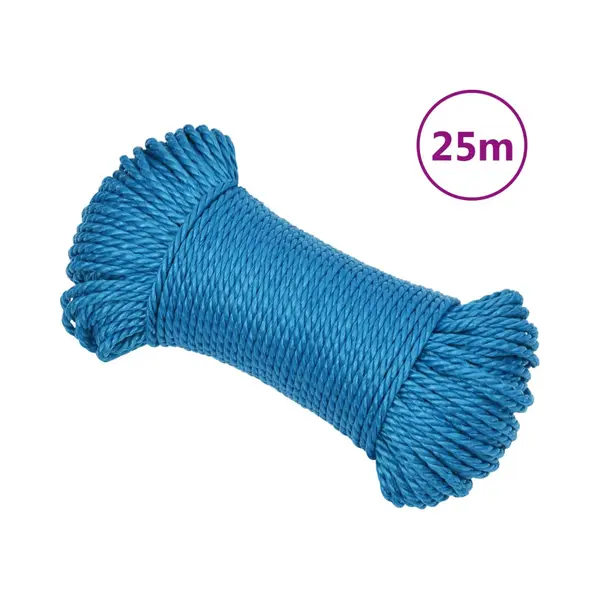 VidaXL Werktouw 3 Mm 25 M Polypropeen Blauw thumbnail