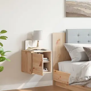 VidaXL Wandschrank, Hängeschrank Mit Viel Stauraum, Schwebeschrank Für Wohnzimmer, Tv Schrank Wohnzimmerschrank Holzschrank, Massivholz Kiefer