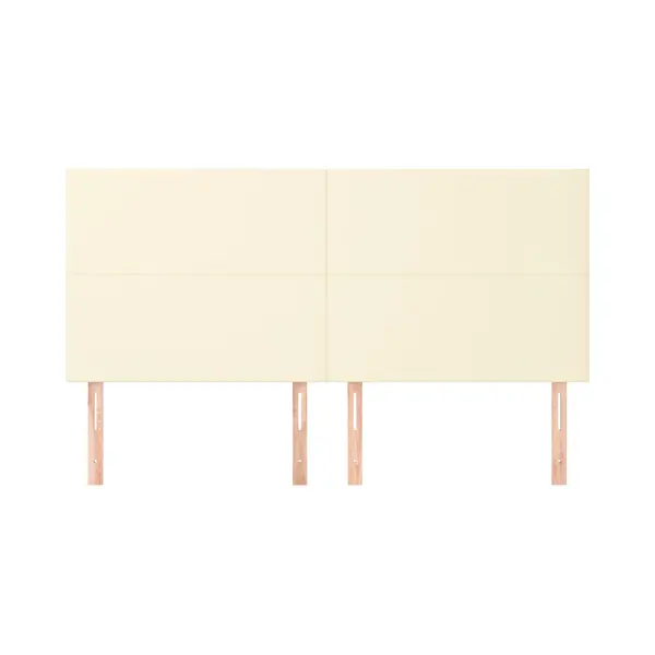 Kopfteile 4 Stk. Creme 100x5x78/88 Cm Kunstleder Vidaxl thumbnail