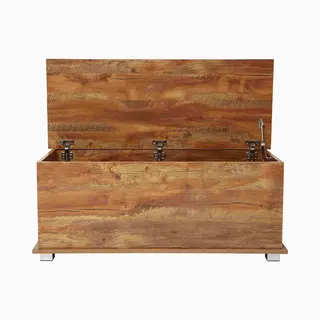 Vdd Aufbewahrungsbox - Spielzeugkiste - Deckenkiste - 100 Cm Breit - Vintage Braun