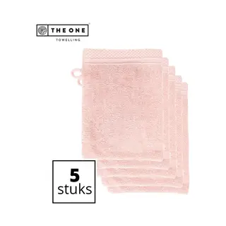 The One Towelling Bamboe Washandjes - 16 X 21 Cm - 5 Stuks - Voordeelverpakking - Bamboe/Katoen - 600 Gr/m² Stofdikte - Hypoallergeen - Zalmroze