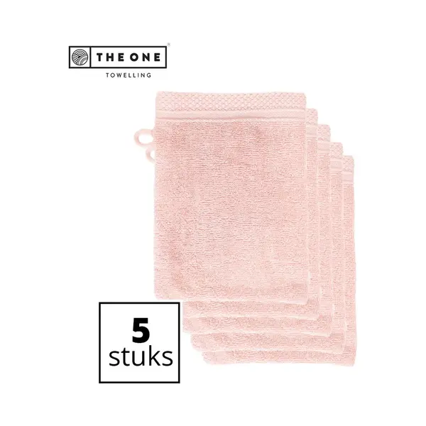 The One Towelling Bamboe Washandjes - 16 X 21 Cm - 5 Stuks - Voordeelverpakking - Bamboe/Katoen - 600 Gr/m² Stofdikte - Hypoallergeen - Zalmroze thumbnail